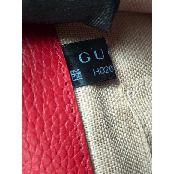 Pre-owned Gucci Dollar Calfskin Interlocking G Small Shoulder/Crossbody Bag Red - Picture 11 of 14